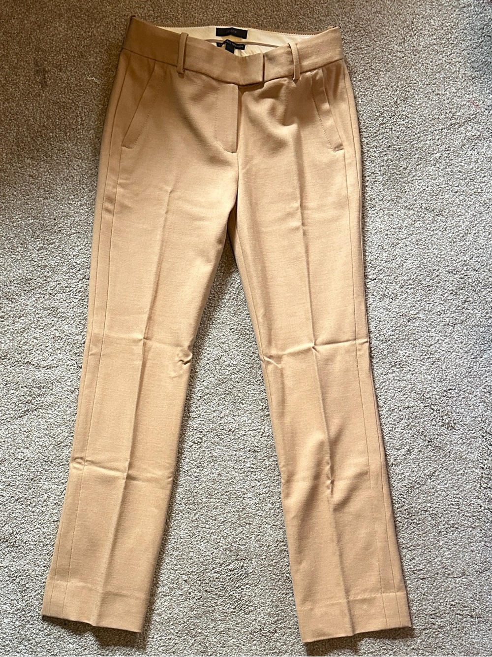 J. Crew wool blend Trousers in Tan Sz 0P